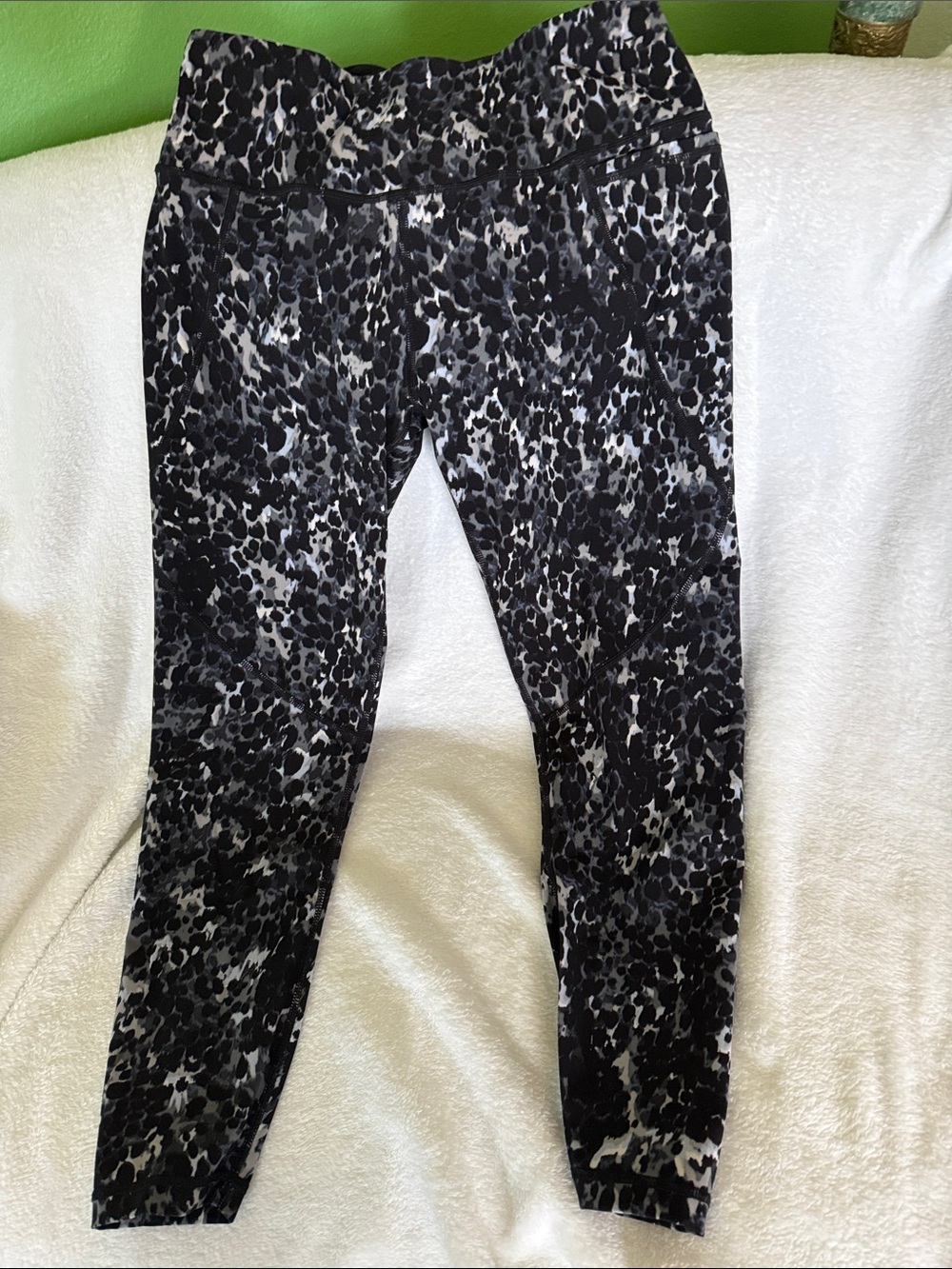 Sweaty Betty Black & Gray Animal Print Leggings